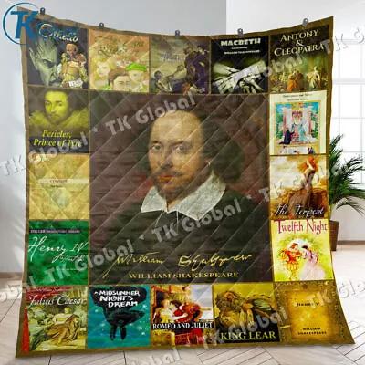 William Shakespeare Quilt William Shakespeare Quilts Blankets • $59.95