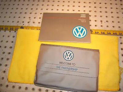 VW 1990 Jetta Sedan MK2 Owner Manual's 1 Booklet With Silver Outer VW 1 Pouch • $109