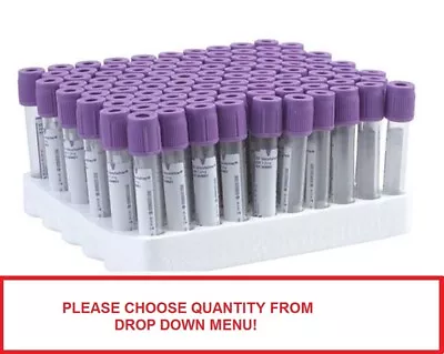 $29.56 • Buy BD VACUTAINER K2EDTA 4ml LAVENDER LONG EXPIRY DATE 05.2023 CHOOSE QTY
