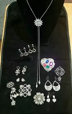 Vintage To Modern Rhinestone Jewelry Lot • $25