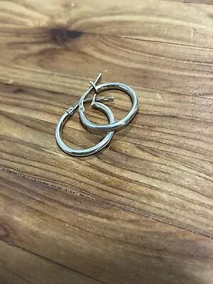 Vintage Minimal 925  Sterling Silver Small Hoop Earrings • $25