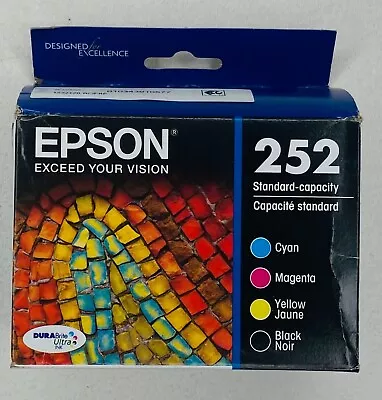 Genuine Epson 252 Black & Color Ink Cartridges Expired: 04/2026 New & Sealed • $29.97