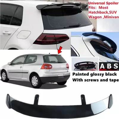 Universal Rear Roof Spoiler Top Wing Lip Gloss Black Fit For VW Rabbit 2006-2009 • $84.29