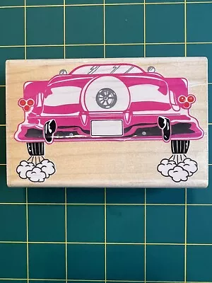 Posh Impressions Z-315-H Poshmobile Pink Cadillac Convertible Car Rubber Stamp • $8.95