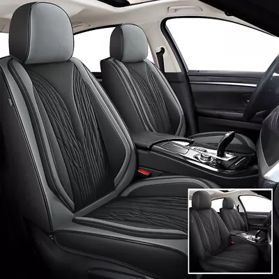 5-Seat Covers PU Leather Front&Rear For Volkswagen Rabbit 2006-2009 Gray/Black • $200