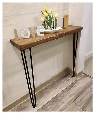 Rustic Console Table Radiator 145mm Hairpin 3R 711mm Medium Oak • £55.47