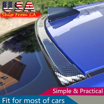 4.9ft 3D Carbon Fiber Car Rear Wing Lip Spoiler Tail Trunk Roof Trim Luxury Kit • $13.95