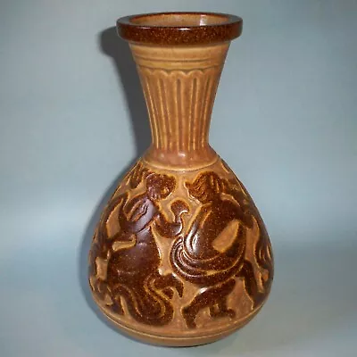 Danish Michael Andersen & Sons Pottery Vase W/ Dancing Figures And Botanicals • $125