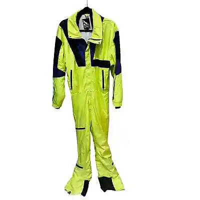 VINTAGE SERAC Mens Yellow Full Body Snow Suit Ski Suit TGF Thinsulate Size 38 • $100