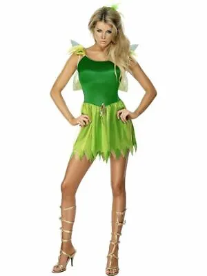 Ladies Woodland Fairy Fancy Dress Costume Traditional Fairy Tale Sparkle Party • £17.75
