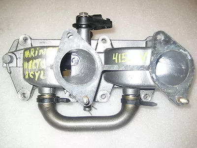 Intake Manifold And Reeds Mariner 40ELTO  40hp 2cyl Serial 503480 • $66.97