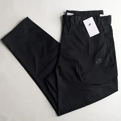 Nike Sportswear Essentials Woven Utility Cargo Pants Black DH3866 BRAND NEW SZ36 • $89.95