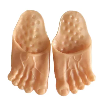 Funny Caveman Monster Feet Slippers For Halloween Costume-DA • $14.53