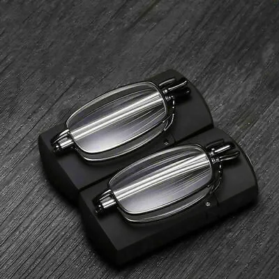 $8.49 • Buy 2 Pair Folding Reading Glasses Gideon Gun Metal +1.50 To +3.00 NEW