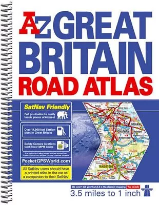 Great Britain 3.5m Road Atlas (A-Z Road ... By Geographers' A-Z Map Spiral Bound • £3.99