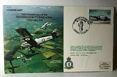 1985 RAF No 17 Squadron 70th Anniversary Flown Cover Jersey Fancy Cancel  • £9.72