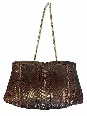 Vintage Snakeskin Clutch Shoulder Bag Crossbody Purse • $30