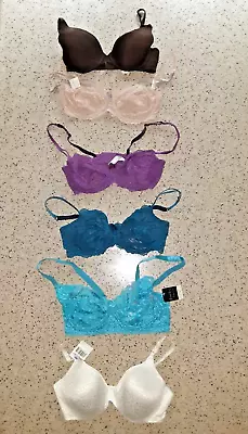 Mixed Lot Bundle Of 6 Bras All Size 36D - Maidenform Gillian & O'Malley +others • £0.80