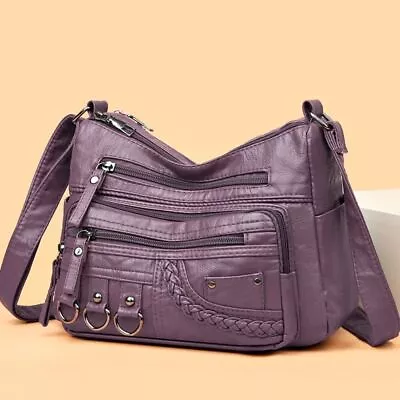 Dacron Purses Pu Leather Handbags Trendy Crossbody Shoulder Bags • $20.36