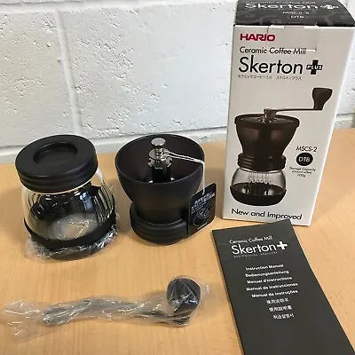 Hario Ceramic Coffee Mill Grinder Skerton Plus - 100g Capacity (MSCS-2-DTB) • £35.99