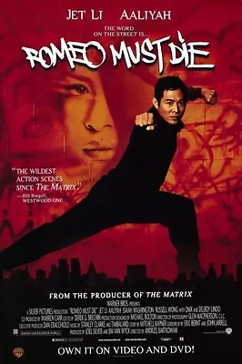 Romeo Must Die Movie Poster 27 X 40 S/S Jet Li  Aaliyah  Isaiah Washington  DMX • $7.99