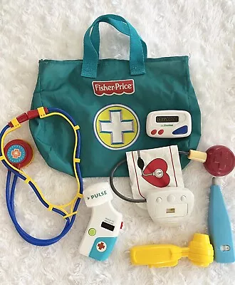 Vintage Fisher Price 8pc DR Nurse Medical Accessories Kit W/Sounds -PAGER WORKS • $8.50