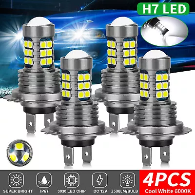 4x Super Bright H7 LED Fog Light Bulbs Kit High Power Driving Lamps 6000K White • $10.98