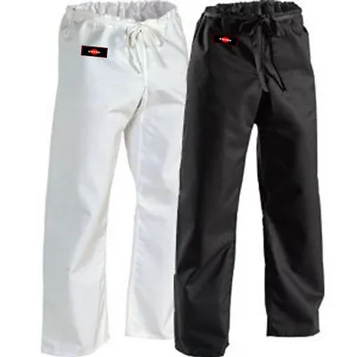 KANKU New Karate Pants 12oz Heavy Weight Black & White Martial ARTS 100% Cotton • $26.95