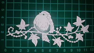 10 X Tattered Lace Festive Robin Die Cuts In White - Card Making Scrapbooking • £1.60