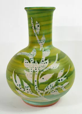 B Welsh Pacific Stoneware Pottery Ceramic Vase In Green • $29.26