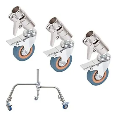 Pro Swivel Caster Wheels Set Durable Metal For Heavy-Duty Photography C Stand • $52.99
