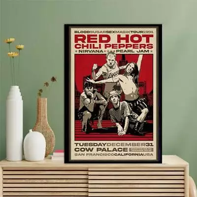 $23.70 • Buy Red H0t ChiIi Peppers 1991 Concert Poster Movie Poster Film Wall Decor Gift Art