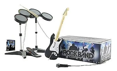 $328 • Buy Xbox 360 Rockband Bundle (Game, Microphone, Drumset, Guitar)