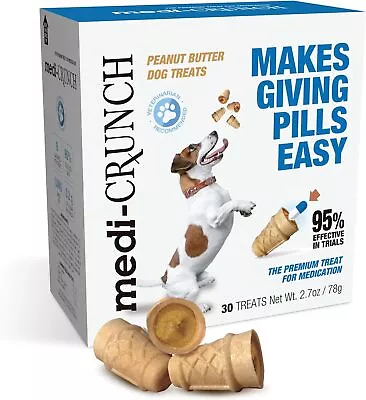 Medi-Crunch Pill Pouches For Dogs With Peanut Butter Fill Crunchy Ice Cream Con • $55.08