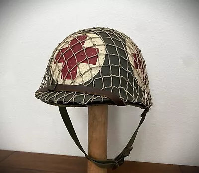 Wwii Us Army 4 Panel M1 Combat Medic Helmet / D-day / Complete • £241.01