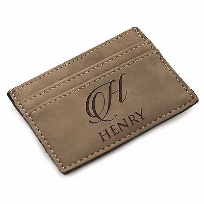 Personalized Money Clip Wallet Personalized Mens Gift Engraved Wallet For Him • $12.99