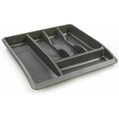 £6.75 • Buy ADDIS Plastic Kitchen Drawer Organiser Cutlery Tray Holder Rack Utensil Metallic
