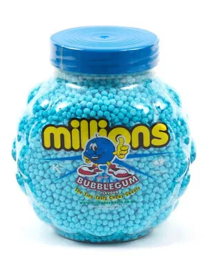 Bubblegum Millions 2.2kg Full Jar Retro Sweets Pick N Mix Baby Shower Tiny Blue • £36.86