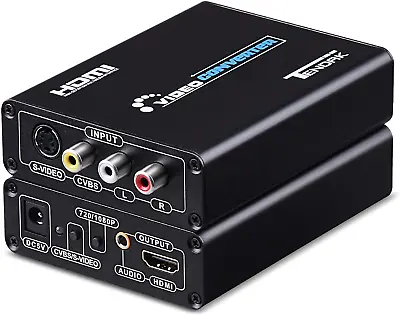 £56.62 • Buy Tendak 3RCA AV CVBS Composite & S-Video R/L Audio To HDMI Converter Adapter With