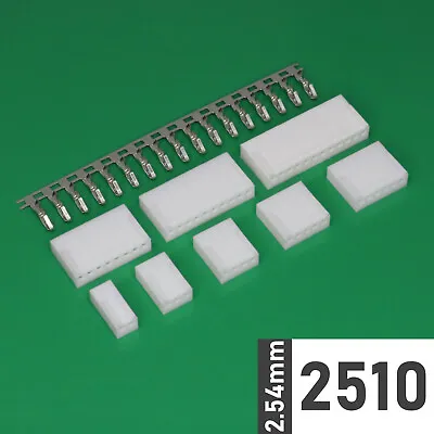 KF2510 2.54mm Plug+Crimps 2-20p Crimp Connector B2W (Molex KK 5051/KK254 Style) • $5