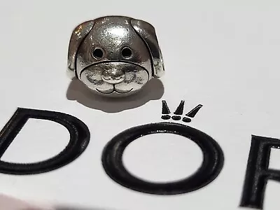 Genuine PANDORA Sterling Silver Dog Head Charm  S925 ALE National Puppy Day • £15.99