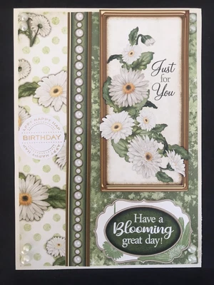 £2.30 • Buy Handcrafted  Female Daisy Flower Just For You Birthday  Card Topper Card Making