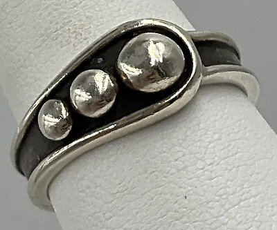 Sterling Silver Raindrop Bead Band Ring Size 9.25 • $29.97