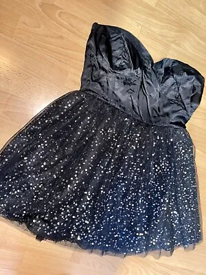 New MISS SELFRIDGE Sexy STRAPLESS Sequin GLAM Black LACE Mesh MINI Dress-12/£50 • £14.99