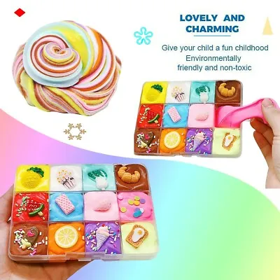 $18.85 • Buy 200ml 9 Color Mixing Fruit Cloud Cotton Candy Slime Kids Mud Toy #AB
