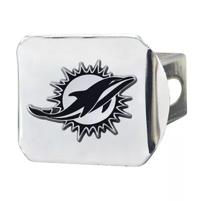 Miami Dolphins Nfl Real Chrome Metal Hitch Cover New In Packaging • $23.99