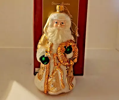Vintage Christmas Classic Santa Ornament The Brass Key Glass Hand Painted  6.5  • $22.49