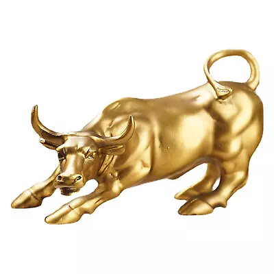 Wall Street Bronze Bull Statue Wall Street Charging Bull Sculpture Home Decor • $42.73