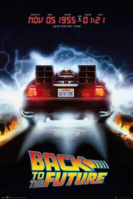 Back To The Future - Movie Poster (Delorean) (Size: 24  X 36 ) • $12.99