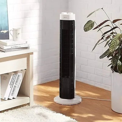 Amazon Oscillating Basics Tower Fan 3 Speed Free Standing With Timer Cooling UK • £21.99